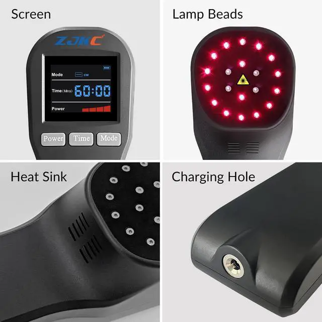 Alt view image 4 of 5 - ZJKC 880mW Red Infrared Light Therapy Device Cold Laser for Pain Relief 650nm 808nm