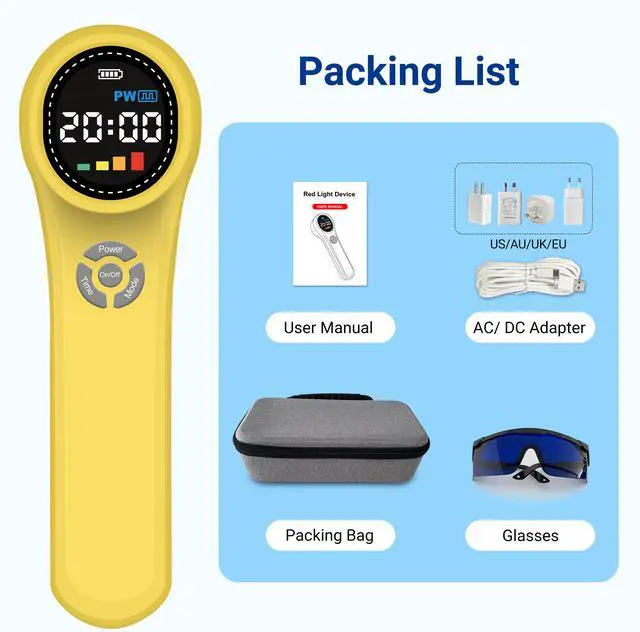 Alt view image 6 of 6 - ZJKC 1760mW Red Near Infrared Light Therapy Cold Laser Treatment for Pain Relief