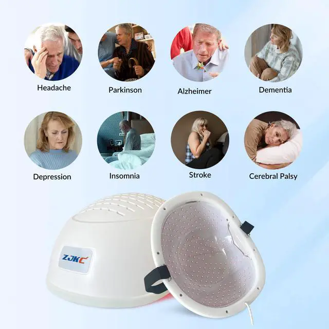 Alt view image 3 of 7 - ZJKC 810nm Brain Photobiomodulation Near Infrared Light Therapy Helmet for Parkinson