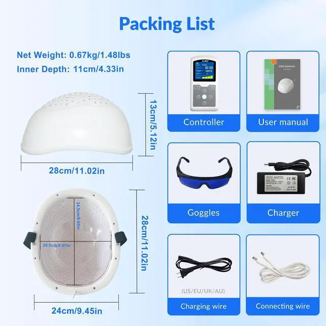 Alt view image 7 of 7 - ZJKC 810nm Near Infrared Light Brain Therapy Helmet for Parkinson Depression