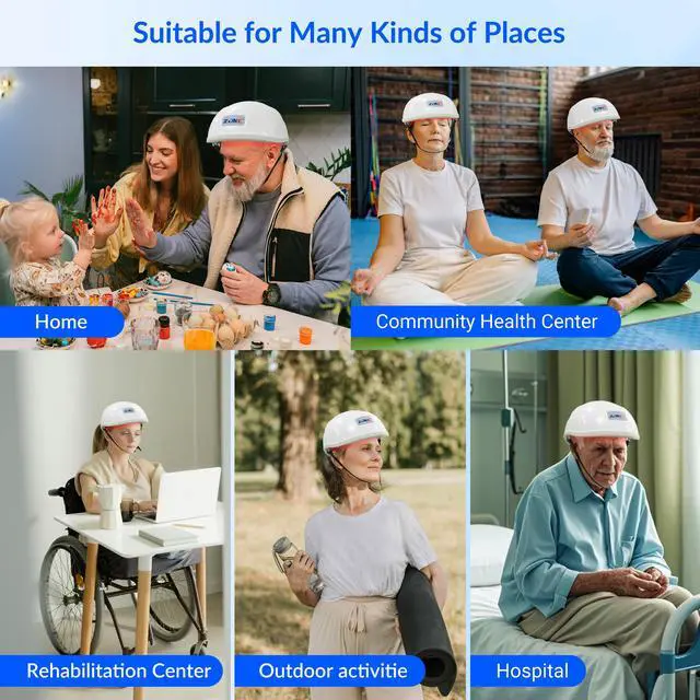 Alt view image 4 of 7 - ZJKC 810nm Stroke Recovery Treatment Helmet Photobiomodulation Red Light Therapy