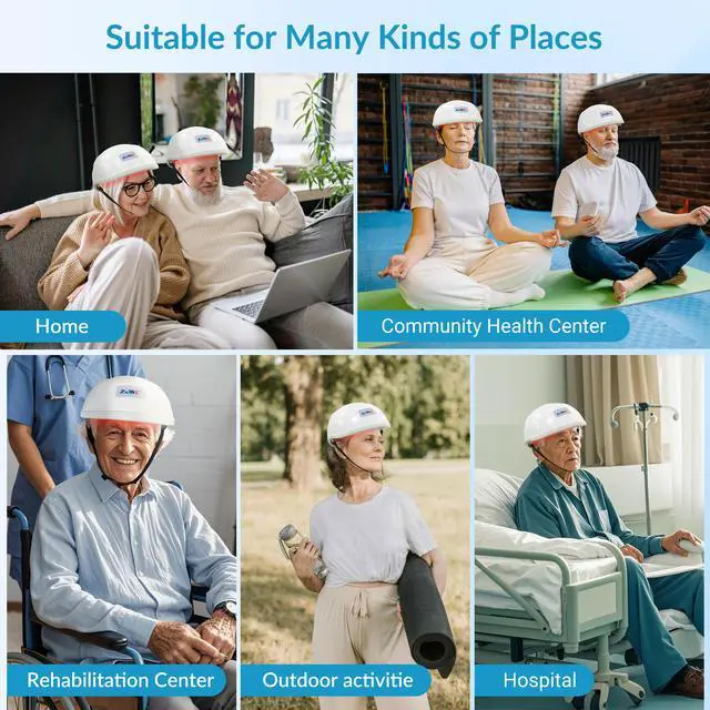 Alt view image 3 of 7 - ZJKC 1070nm Led Infrared Light Therapy Helmet Natural Treatment for Parkinson Stroke