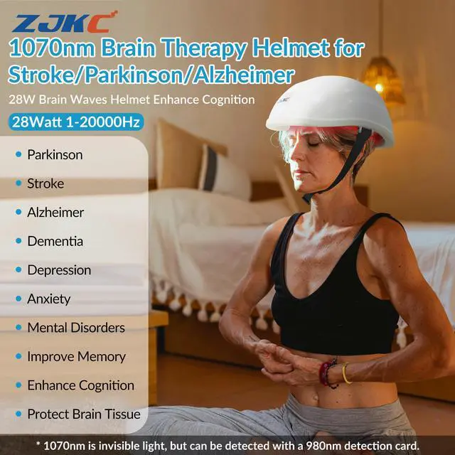 Main image of ZJKC 1070nm Photobiomodulation Treatment Helmet for Parkinsons Brain Stimulation