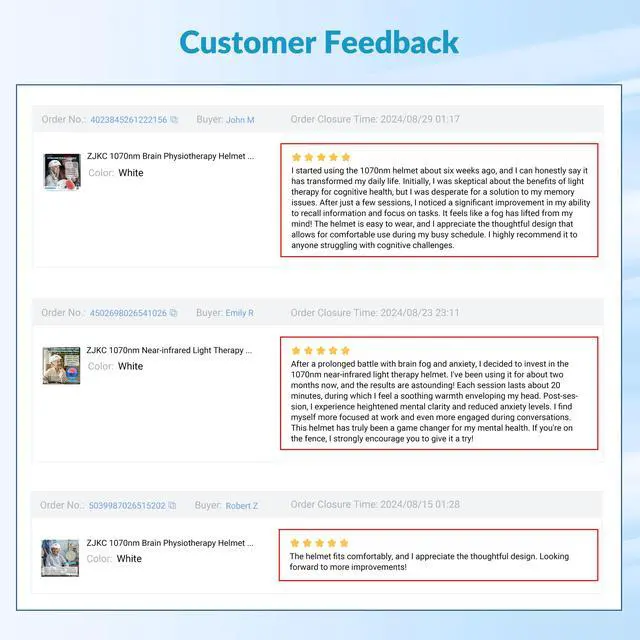 Alt view image 7 of 7 - ZJKC 1070nm Photobiomodulation Treatment Helmet for Parkinsons Brain Stimulation