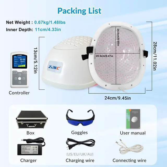 Alt view image 5 of 7 - ZJKC 1070nm Photobiomodulation Treatment Helmet for Parkinsons Brain Stimulation