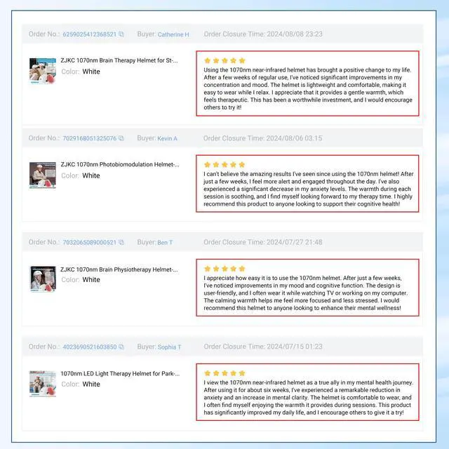 Alt view image 6 of 7 - ZJKC 1070nm Stroke Therapy Photobiomodulation PBM Helmet for Alzheimer Parkinson