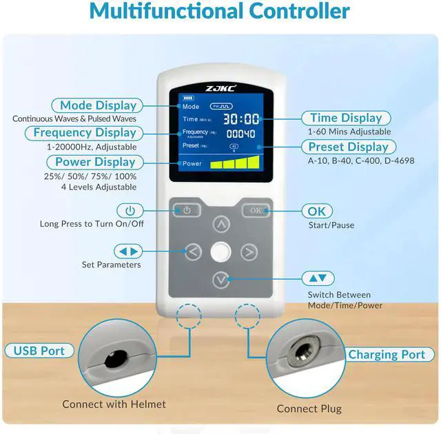 Alt view image 4 of 7 - ZJKC 1070nm Stroke Therapy Photobiomodulation PBM Helmet for Alzheimer Parkinson