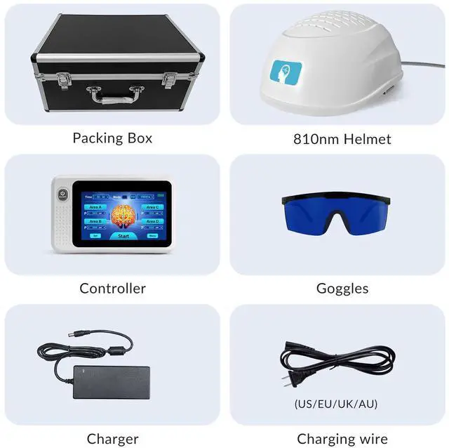 Alt view image 5 of 6 - ZJKC Medical Grade 810nm Neurology Helmet Neuromodulation Infrared Light Therapy Helmet Dementia