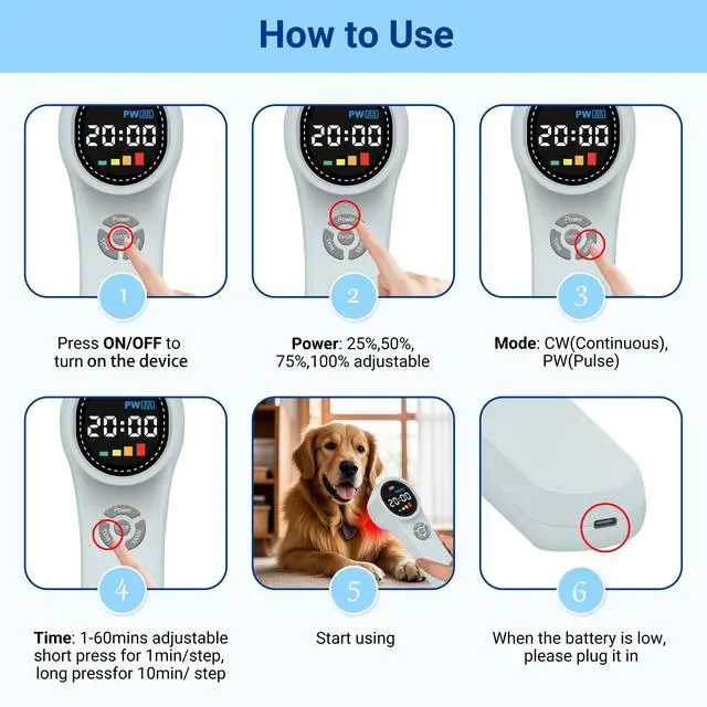 Alt view image 4 of 7 - ZJKC Handheld 1760Mw Mls Laser Mls Laser Therapy Cost For Big Toe Inflammation