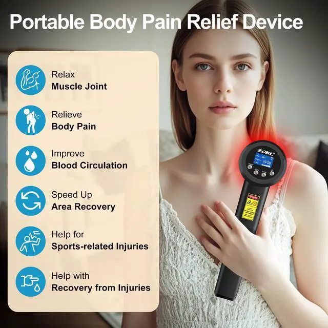 Alt view image 3 of 7 - 3W Red Infra Light Therapy Device Advanced Laser Therapy Cold Laser Therapy For Arthritis Shoulder Pain