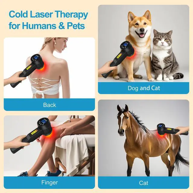 Alt view image 4 of 7 - ZJKC 5W Deep Laser Therapy Class 4 Cold Laser Red Light Therapy Device For Arthritic Hands Pain Relief