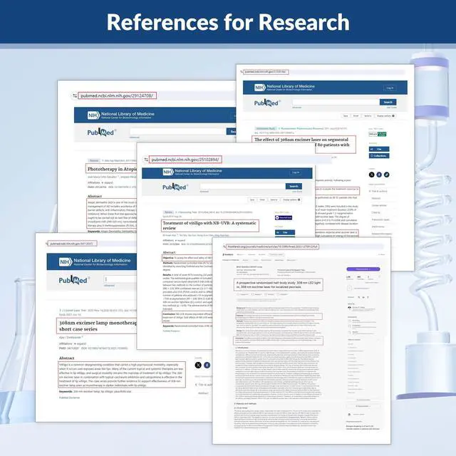Alt view image 7 of 7 - ZJKC 308nm Excimer System Ultraviolet Light Therapy Device for Skin Diseases 49Diodes