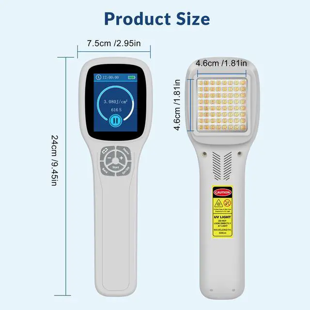 Alt view image 7 of 7 - ZJKC 308nm Phototherapy Lamp for Skin Treatment 49 Diodes UVB Light Therapy