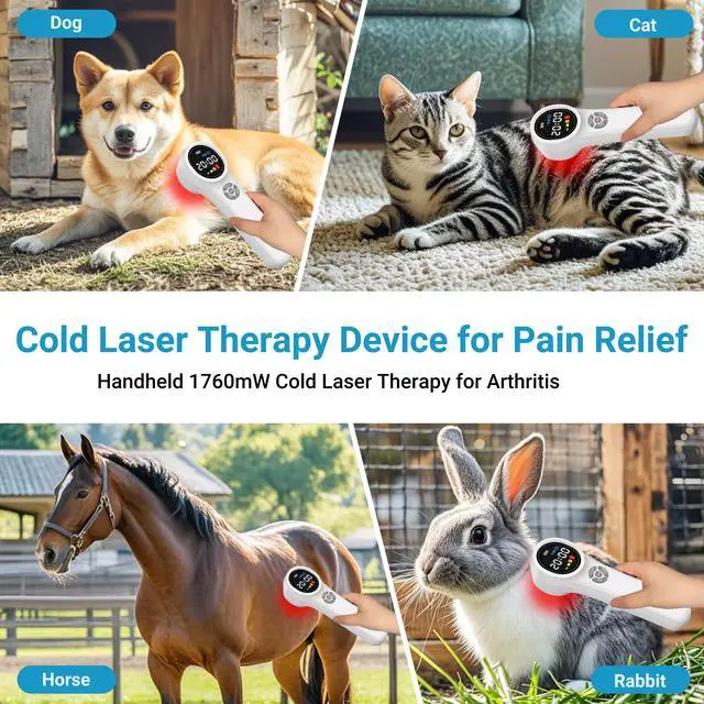 Alt view image 3 of 7 - ZJKC 1760mW Class 3b/4 Laser Therapy Red Infrared Light Treatment Device for Pain