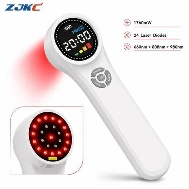 Main image of ZJKC HHL02 1760mW Handheld Laser Device 24 Diodes 660nm 808nm 980nm Rechargeable Portable Device with Adjustable Power and Timer