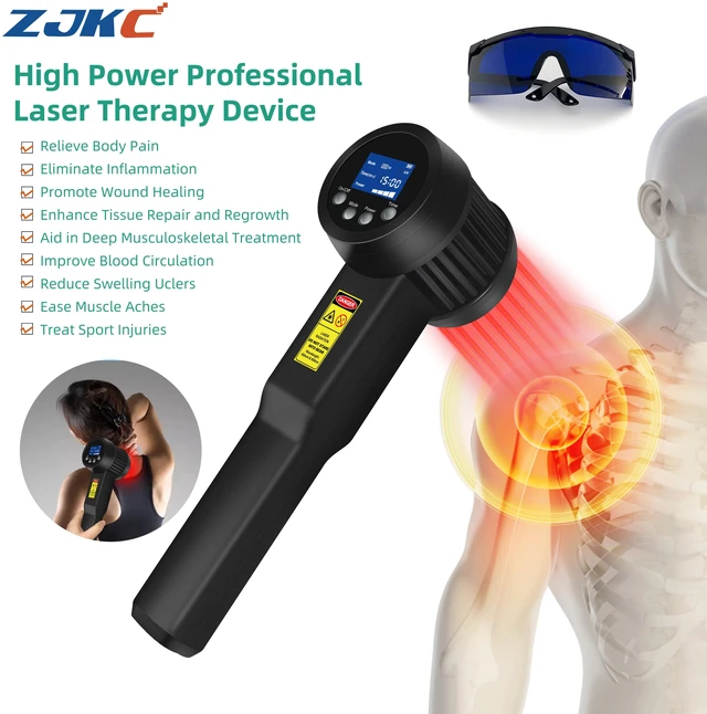 Main image of ZJKC 5W High Power Light Therapy Device 25 Diodes CW PW Adjustable 4 Power Levels 1-60 Min Timer Rechargeable 20400mAh Handheld Device for Muscle Joint Body Care