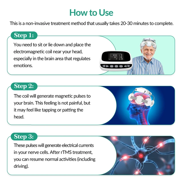 Alt view image 3 of 7 - ZJKC JLC01 Transcranial Magnetic Stimulation Device TMS Brain Stimulation Machine 9 Applicator Heads 8 Fixed Frequencies 11 Variable Modes Adjustable Intensity LCD Display Head Vibration