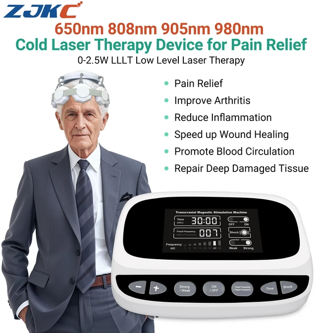 Main image of ZJKC JLC01 Brain Magnetic Stimulation Device 9 Head Applicators 19 Adjustable Operating Programs Multi Point Magnetic Field System Digital Display 95 Minute Timer