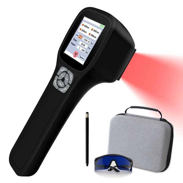 Main image of ZJKC PMW2500 Veterinary Cold Laser Therapy Device for Dogs Horses and Pets, 2500mW Laser Therapy Machine, 4 Wavelengths 650nm 808nm 905nm 980nm, 25 Diodes, Rechargeable
