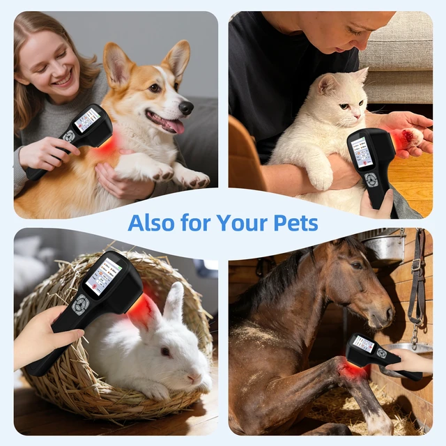Alt view image 4 of 7 - ZJKC 2500mW Cold Laser Therapy Device for Pain Relief, 4 Wavelength Red Light Laser Therapy Machine, 650nm 808nm 905nm 980nm, 25 Diodes, Handheld Veterinary Laser Therapy for Dogs Cats Horses and Pets