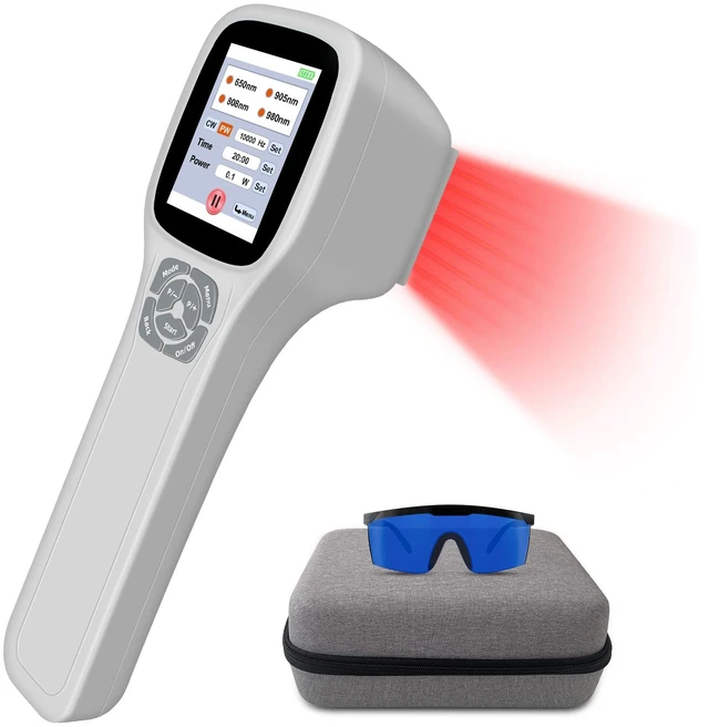 Main image of ZJKC 2500mW Cold Laser Therapy Device for Pain Relief, Red Light Laser Therapy for Pain, 4 Wavelengths 650nm 808nm 905nm 980nm, 25 Diodes, Handheld Laser Physiotherapy Machine, Rechargeable