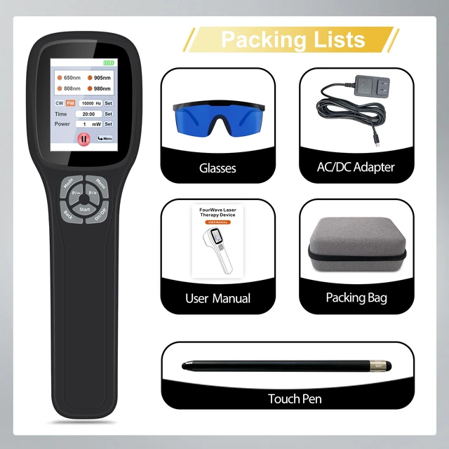 Alt view image 7 of 7 - ZJKC 2500mW Cold Laser Therapy Device for Humans and Pets, Laser Therapy for Pain Relief, Veterinary Laser Therapy for Dogs and Horses, 4 Wavelength Red Light Therapy Laser, 25 Diodes, Rechargeable