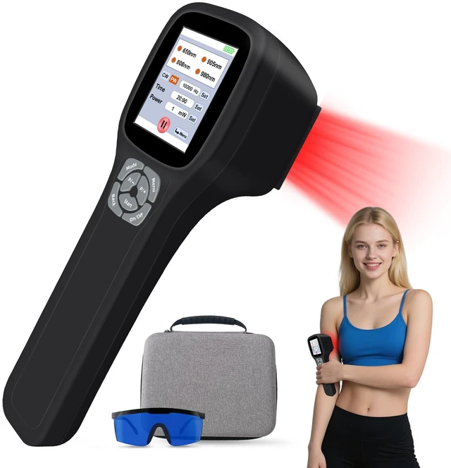 Main image of ZJKC 2500mW Cold Laser Therapy Device for Humans and Pets, Laser Therapy for Pain Relief, Veterinary Laser Therapy for Dogs and Horses, 4 Wavelength Red Light Therapy Laser, 25 Diodes, Rechargeable