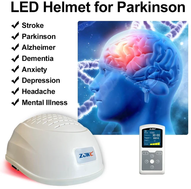 Alt view image 5 of 7 - ZJKC Near Infrared Light Therapy Helmet 810nm, 280 LED Photobiomodulation Device, 15W Output, Adjustable Pulse Modes, 1-60 Min Timer, Rechargeable Hands-Free Design for Home Use