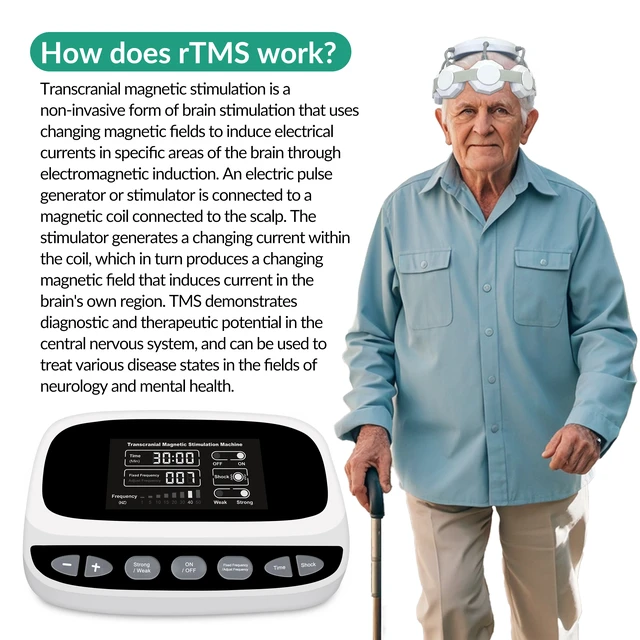 Alt view image 3 of 7 - ZJKC JLC01 TMS Machine Transcranial Magnetic Brain Stimulation Device 19 Modes
