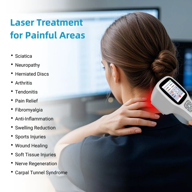 Alt view image 3 of 7 - ZJKC PMW2500 Home Multi-spectrum Physical Therapy Machine, 0-2500mW, Adjustable Frequency & Timer, Rechargeable Device for Back Ache, Bursitis & Stiff Joints