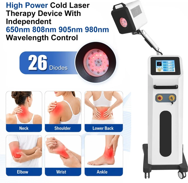 Main image of ZJKC APRD10 Stand-Type Light Therapy Device, 10W Multi-Wavelength 26 Diodes, Continuous & Pulsed Mode, 1-10000Hz Adjustable, Full Body Muscle Joint Recovery Machine, 8.4 Inch Touchscreen