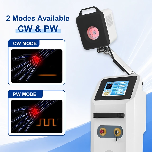 Alt view image 5 of 7 - ZJKC APRD10 Stand-Type Light Therapy Device, 10W Multi-Wavelength 26 Diodes, Continuous & Pulsed Mode, 1-10000Hz Adjustable, Full Body Muscle Joint Recovery Machine, 8.4 Inch Touchscreen