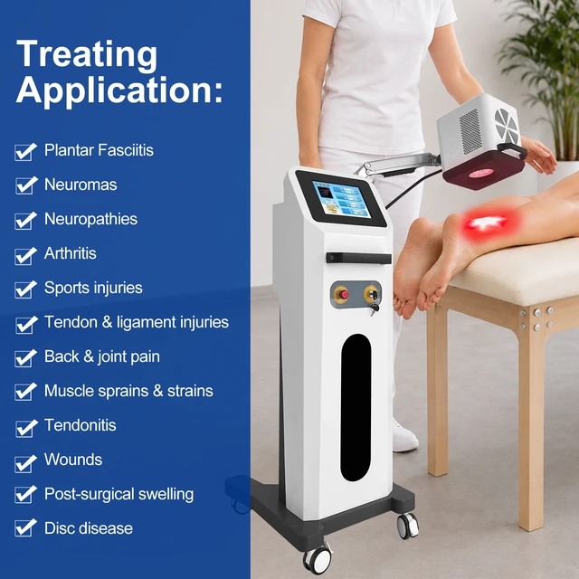 Alt view image 7 of 7 - ZJKC APRD10 Stand-Type Light Therapy Device, 10W Multi-Wavelength 26 Diodes, Continuous & Pulsed Mode, 1-10000Hz Adjustable, Full Body Muscle Joint Recovery Machine, 8.4 Inch Touchscreen