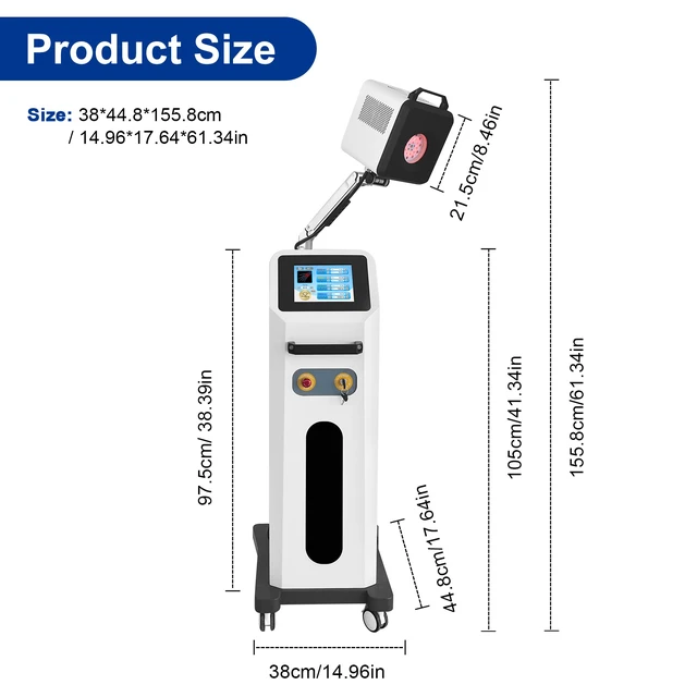 Alt view image 5 of 7 - ZJKC APRD10 Trolley Phototherapy Unit, 10W Multi-Spectrum 26 Diodes, Adjustable Frequency & Timer, AC100-240V, Pain Relief & Sports Injury Recovery Equipment for Clinic Home Use
