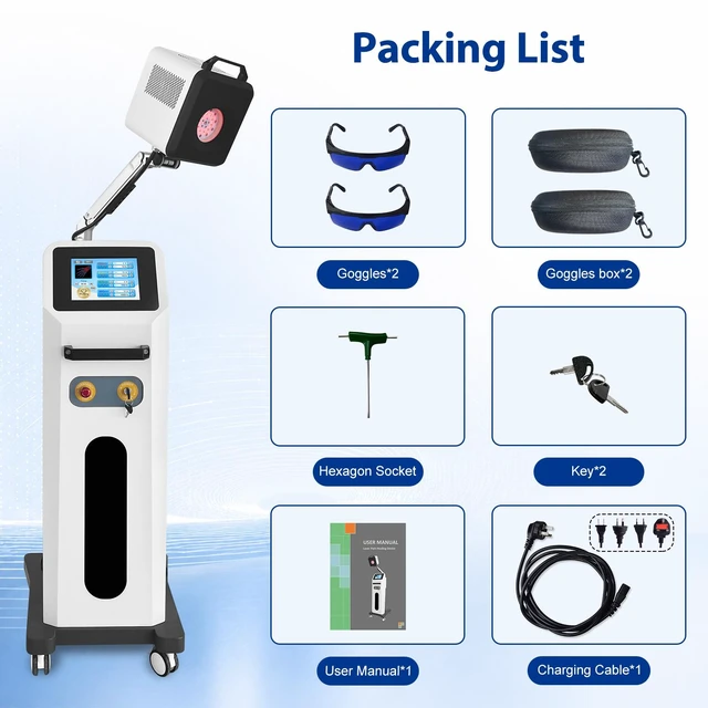 Alt view image 2 of 7 - ZJKC APRD10 Mobile Infrared Therapy System, 10W Multi-Wave 26 Diodes, Continuous Pulse Dual Mode, Custom Treatment Protocol, Post-Surgery & Arthritis Recovery Therapeutic Machine