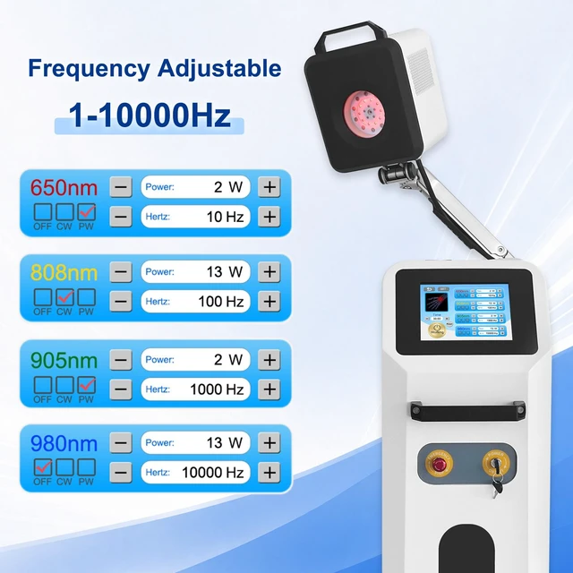 Alt view image 7 of 7 - ZJKC APRD10 Mobile Infrared Therapy System, 10W Multi-Wave 26 Diodes, Continuous Pulse Dual Mode, Custom Treatment Protocol, Post-Surgery & Arthritis Recovery Therapeutic Machine