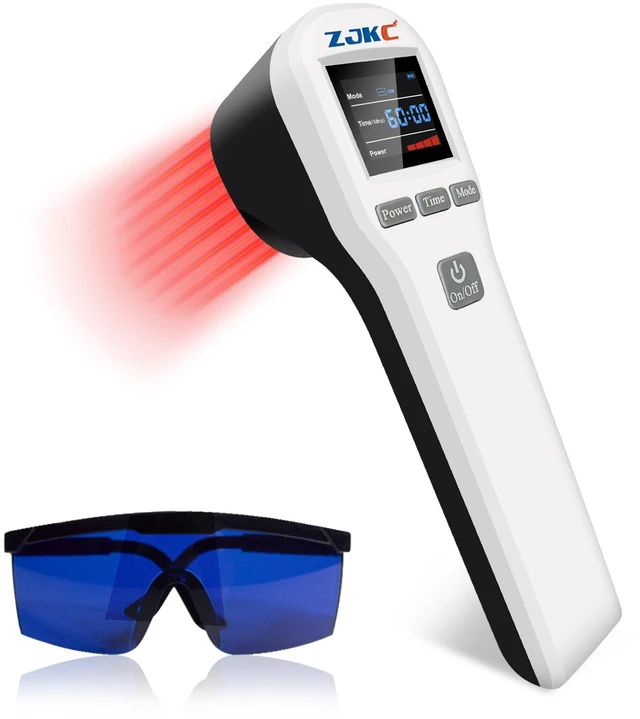 Main image of ZJKC Red Light Therapy Device for Pain Relief, Home Use Handheld Light Wand HHL01, 650nm 808nm Dual Wavelength, 4 Power Levels, 1-60 Min Timer