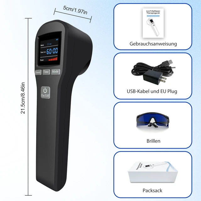 Alt view image 6 of 7 - ZJKC Lymphatic Drainage Light Device for Fibromyalgia and Sciatica, Cordless Therapeutic Wand HHL01, 1-60 Minutes Adjustable Timer, Lightweight 0.55lb