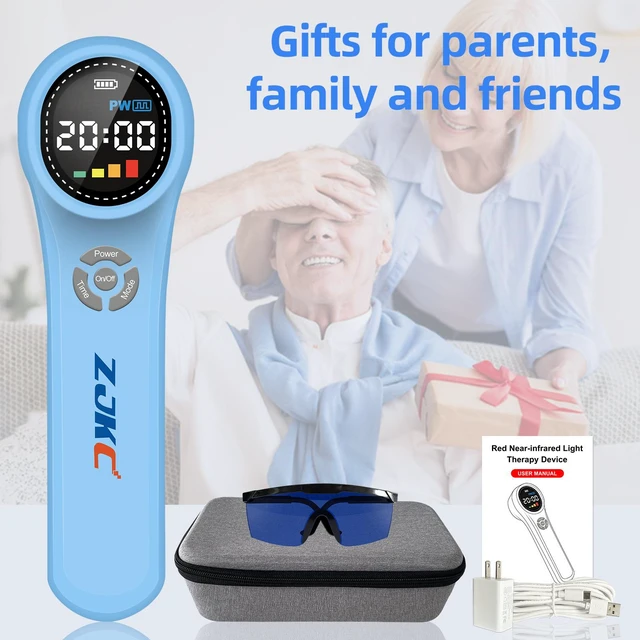 Alt view image 7 of 7 - ZJKC HHL02 Portable Photobiomodulation Device, Adjustable Timing & Power Home Phototherapy for Deep Tissue Care & Muscle Relax