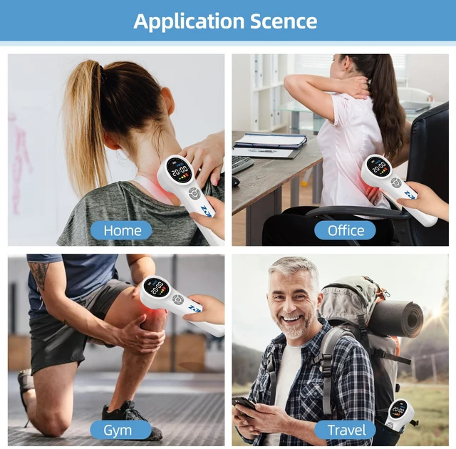 Alt view image 6 of 7 - ZJKC HHL02 Rechargeable Handheld Light Therapy Wand, 24 Diodes Multi-Spectrum Light for Sports Recovery & Soft Tissue Comfort