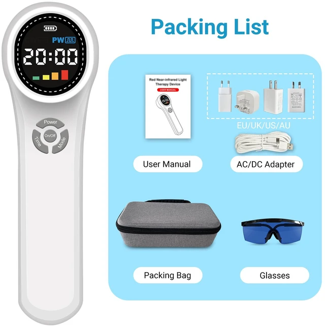 Alt view image 6 of 7 - ZJKC HHL02 1760mW Portable Phototherapy Device, 1-60min Adjustable Timer for Wound Healing & Skin Regeneration
