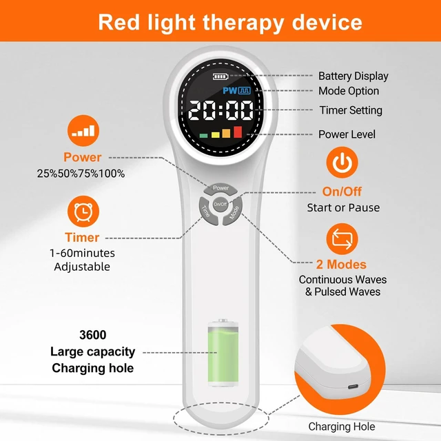 Alt view image 5 of 6 - ZJKC HHL02 GaAIAs Diode Light Therapy Wand, AC100-240V Universal Voltage for Home & Clinic Phototherapy Use