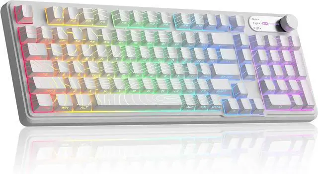 Main image of MageGee GK960 Wireless Gaming Keyboard, RGB Tri-Mode Wired/BT/2.4G Creamy Keyboard