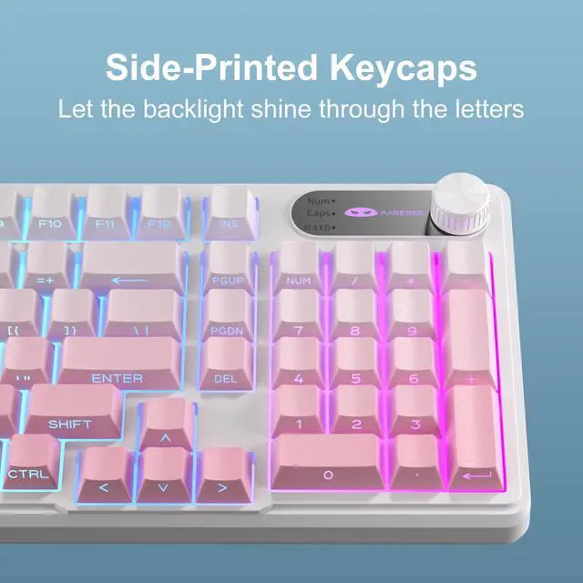 Alt view image 6 of 7 - MageGee Keyboard GK960 98 Keys 95% Layout Keyboards, Type-C Connected Keyboard, Side Engraved ABS Keycaps, for PC/loptop/MAC