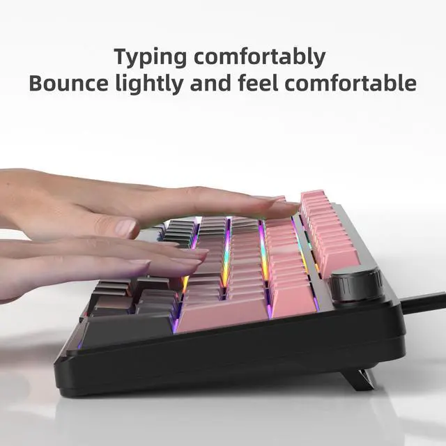 Alt view image 3 of 7 - MageGee Keyboard GK960 98 Keys 95% Layout Keyboards, Type-C Connected Keyboard, Side Engraved ABS Keycaps, for PC/loptop/MAC