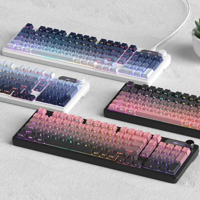 Alt view image 7 of 7 - MageGee Keyboard GK960 98 Keys 95% Layout Keyboards, Type-C Connected Keyboard, Side Engraved ABS Keycaps, for PC/loptop/MAC