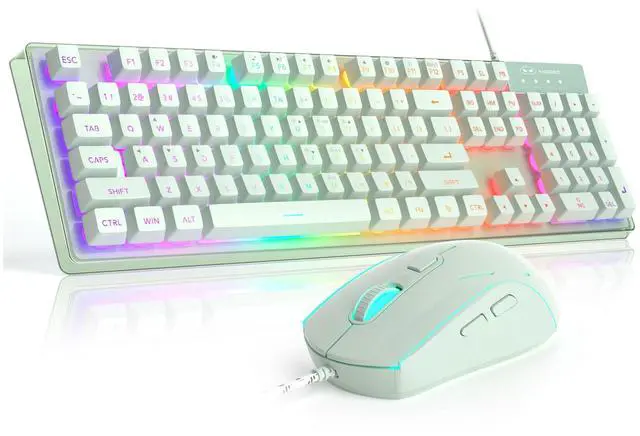 Main image of MageGee Gaming Keyboard and Mouse Combo, K1 RGB LED Backlit Keyboard with 104 Key Computer PC Gaming Keyboard for PC/Laptop (Green)