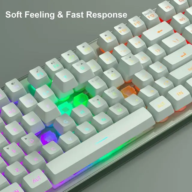 Alt view image 5 of 7 - MageGee Gaming Keyboard and Mouse Combo, K1 RGB LED Backlit Keyboard with 104 Key Computer PC Gaming Keyboard for PC/Laptop (Green)