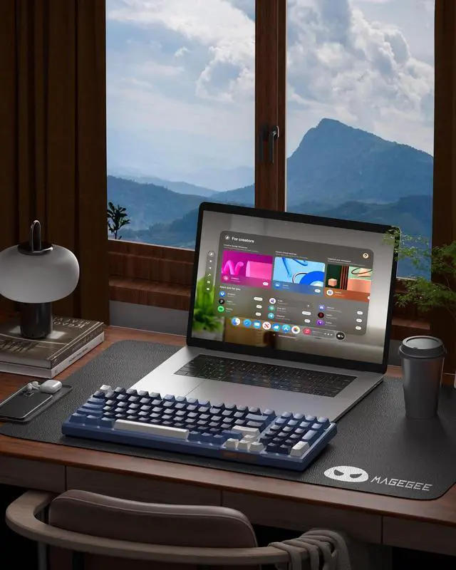 Alt view image 6 of 7 - MageGee SKY98 Mechanical Gaming Keyboard, 96% Gasket Hot Swappable Wired Custom Creamy Keyboard with 5-Layer Sound Dampening, RGB Backlit, NKRO for Win/Mac (Prussian Blue, Blue Whale Switch)