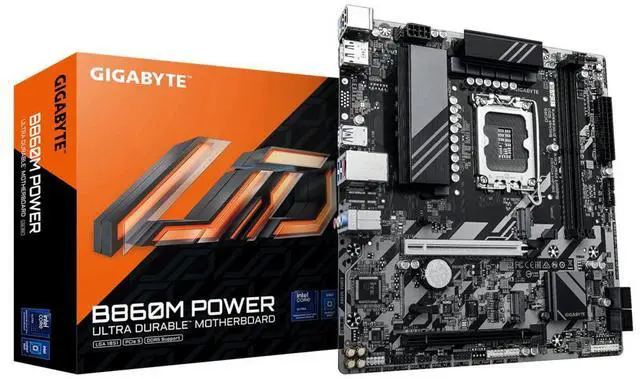 Main image of GIGABYTE B860M POWER Intel Core Ultra (Series 2) LGA 1851 Motherboard, mATX, DDR5, 2x M.2, PCIe 5.0, 2.5GbE LAN